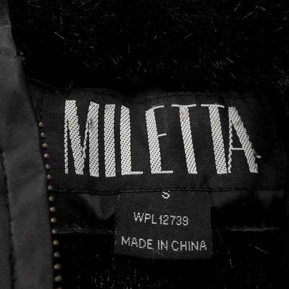 Miletta Full Zip PVC Hooded Coat , Black, Faux Fur Lining, Women's Size Small - Picture 4 of 12